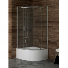 Душ шторка NEW KOMFORT 90х90x170см, розпаш, скло прозор,проф хром