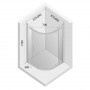 Душ шторка NEW KOMFORT 90х90x170см, розпаш, скло прозор,проф хром