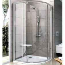 Душ. штора PSKK 3-90 transparent, Профіль сатін, скло