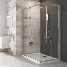 Душ. штора BLRV2K-80 transparent, сатін, квадрат, скло