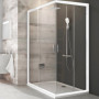 Душ. штора BLRV2K-120 transparent, білий, квадрат, скло