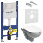 Комплект (чаша NOVA PRO Rimfree овал+сид дюр.пов.пад, Click2Clean+інс.с-ма DUOFIX 3в1)