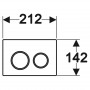 Кнопка змиву OMEGA 20, пластик, біл./хром гл.(115.085.KJ.1)