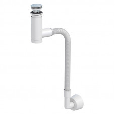 Сифон д/рак EASYCLEAN, телескоп,d40/32, гофра d32х892мм, пластик+кл кл, хром