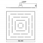 Верхній душ MAZE (1 полож), квадратний, 300мм, хром