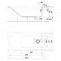 Ванна акрил. COMFORT PLUS 150х75+ніжки SNC1 (XWP1450000)