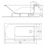 Ванна акрил. COMFORT PLUS 160х80+ніжки SNC1 (XWP1460000)