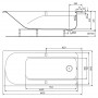 Ванна акрил. COMFORT PLUS 180х80+ніжки (XWP1480000)