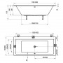 Ванна акрил. FORMY 01 SLIM 170х75