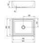 Раковина FORMY 01 500 D, 50х39 см, без переливу