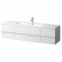 Раковина LIVING Square 180 x 48 см з/о (H8164380001041)