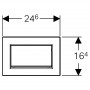Кнопка змиву SIGMA 30, 3/6, пластик, чорний/глян.хром/чорний (115.883.KM.1)