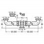 Відвід д/мийки з центр відводом, поліпропілен (113063)