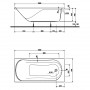 Ванна акрил. COMFORT 160х75+ніжки SN7/SN14