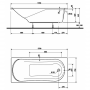Ванна акрил. COMFORT 170х75+ніжки SN7/SN14