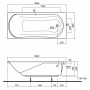 Ванна акрил. COMFORT 180х80+ніжки SN7/SN14