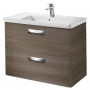 Раковина GAP, 80см, з/о, з шафка 2 шухл., Тік (A855998150)