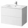 Раковина Pro S+Base 80х50, з/о, з шафкою, біла глянц.(H8649612611041)
