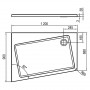 Піддон ASYMMETRIC PRO 10*120x90, лівий
