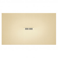 Піддон HELIOS 100х80, прямокутний,з сифоном, решіткою, кремовий
