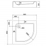 Піддон STANDARD PLUS 80х80, напівкр, з інтегр панел (XBN1480)