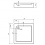 Піддон STANDARD PLUS 90х90, квадр, з інтегр панел (XBK1490)