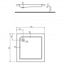 Піддон STANDARD PLUS 80х80, квадратний (XBК1580)