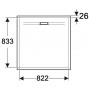 Піддон SESTRA 90x90, квадратний, сірий