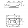 Раковина CHROME MINI R, 40х22 см