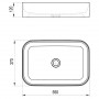 Раковина CERAMIC SLIM 550 R, 55х37х12 см