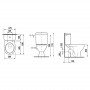 Унітаз-компакт LYRA plus гор.злив, 3/6, бічн.підв. (H8263860002411)