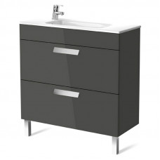 Раковина Debba, 80см, з/о, з шафка, сірий антрацит глянц (A855907153)
