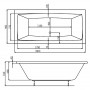 Ванна г/м акрил.vita 190х90 Smart Water Plus, на рамі (A24T093000)