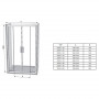 Душ. двері 10DP4-150, transparent, полір.алюм