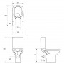 Унітаз-компакт 575 COLOUR CLEAN ON 011 гор злив,3/5,нижн підв+сид дюр пов пад