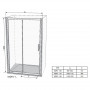 Душ. двері 10DP2-120 transparent, полір. алюм.