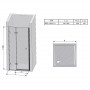 Двері д/душ. кабіни BSD 2-100 A-L (990-1005), transparent, хром