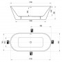 Ванна акрил. СОЛО 178x80, окремостояча