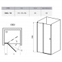 Душ. двері CSD 2-110, transparent, Профіль полір алюм, скло