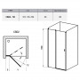 Душ. двері CSD 2-110, transparent, Профіль сатін, скло