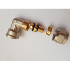 Компресійний фітинг (цанга) для пласт. труб d16 х 2,2 x 3/4" (євроконус)