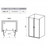 Душ. двері CSDL 2-110, transparent, Профіль полір.алюм, скло