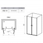 Душ. двері CSDL 2-110, transparent, Профіль білий, скло