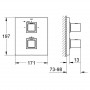 Верхня частина термостату GROHTHERM CUBE ванна/душ, д/35500, хром