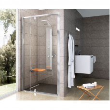 Душ. двері PDOP 2-110 transparent, проф.полір.алюм., скло