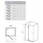 Двері д/душ. кабіни BSD 2-100 A-R (990-1005), transparent, хром