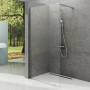Стінка д/душу Walk-In Wall-120 h.200, transparent, полір.алюмін.