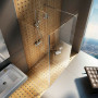 Стінка д/душу Walk-In Corner 120 h.2000, transparent, полір.алюмін.