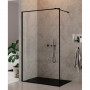 Душ стінка New Modus Black Walk-In 100х200см,скло проз,проф чорн