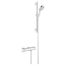 Набір душ GROHTHERM CUBE 2000 душ (термостат+стійка 600мм+лійка (4пол)+шланг 1,75м+тримач), хром